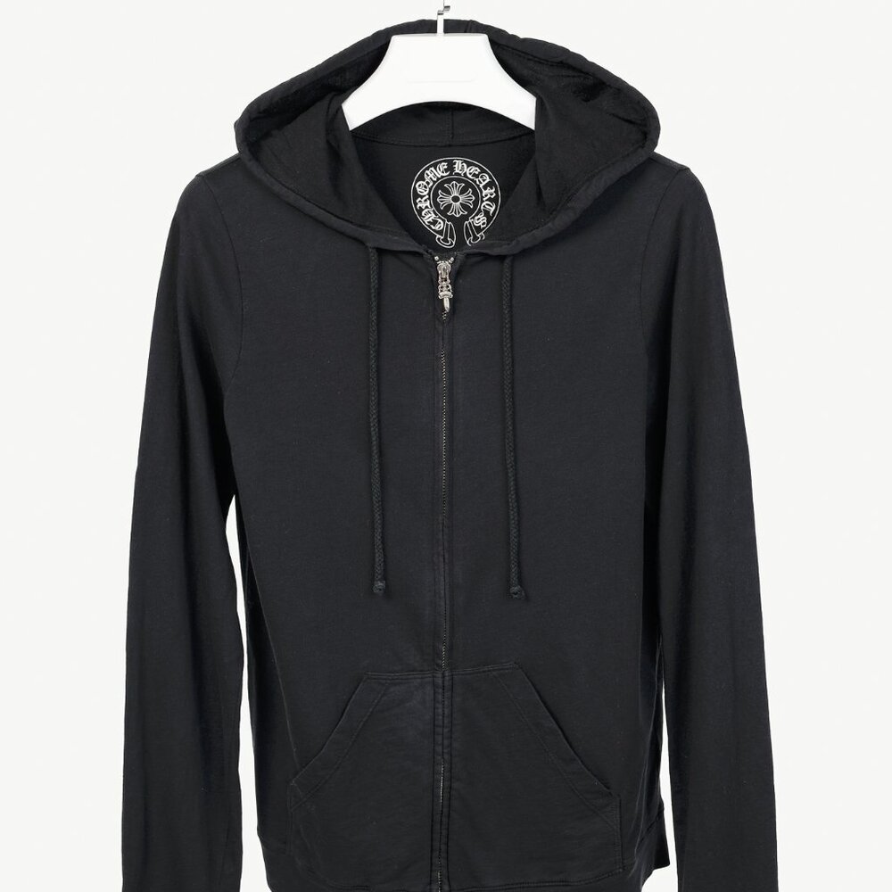 Chrome Hearts Black Cotton Jersey Dagger-Print Hoodie